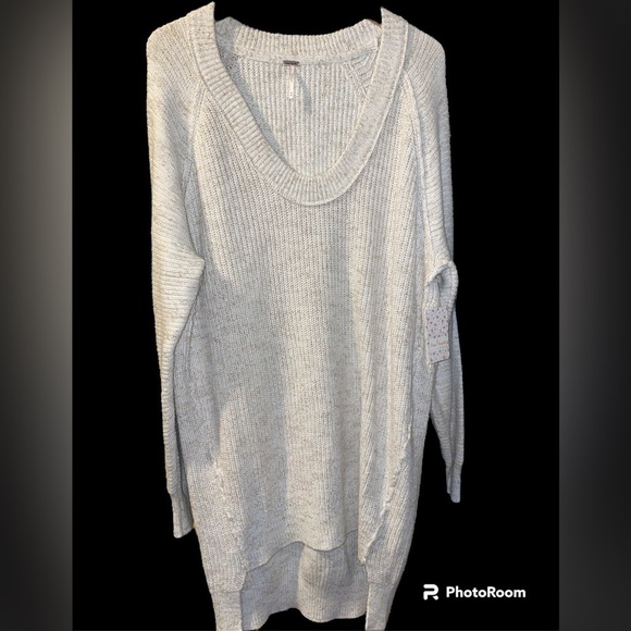 Free People sweater dress ivory cream medium NWT - Picture 1 of 5